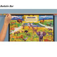 Best-Rite Bulletin Bars, 12 per Case, Colored Cork, 2-Feet (558-2)