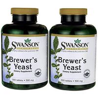 Swanson Brewer's Yeast 500 Milligrams 1000 Tabs 2 Bottles