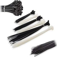 100 White Cable Ties 100mm x 2.5mm - Nylon Zip Self Locking Wire Wrap by Trimming Shop