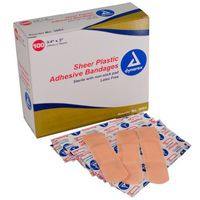 Adhesive Bandages 3/4" x 3" Strips - 100/Box