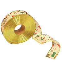 Ewindy Christmas Ribbon, Assorted Swirl Sheer Organza Glitter Crafts Gift Wrapping Ribbons Christmas Design Decorations, 10 Yards, (5 Roll x 2 yd) (White Ribbon, As Description)