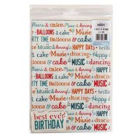 Little Thoughts Birthday Gift Wrap Paper, 2 Sheets (27.1" x 19.7") with Tags