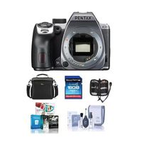 Pentax K-70 24MP Full HD Digital SLR Camera, Body Only, Silver - Bundle with 16GB SDHC Card, Camera Bag, Cleaning Kit, Memory Wallet, Software Package