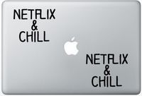 Funny Netflix And Chill Parody ArcDecals78600610 Set Of Two (2x) , Decal , Sticker , Laptop , Ipad , Car , Truck