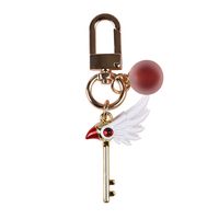 Wildforlife Anime Cardcaptor Sakura Clear Card Cute Keychain (Sealing Wand Red I)
