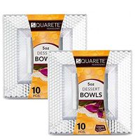 Squarete Hexagons Crystal Clear Hard Plastic Elegant Disposable 5 Ounce Square Dessert Bowls 10 Bowls Per Package Pack Of 2