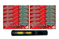 Herb Airtight Tube Pocket Protector with Juicy Jay's Very Cherry 1.25 Flavored Hemp Rolling Papers 10 Count DC Crafts Nation- Rasta Skull