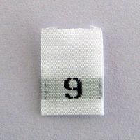 Size 9 (Nine) Clothing Labels Tabs (Package of 50)