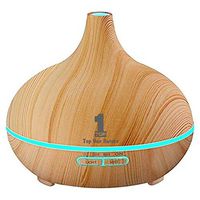 Top One Nature Essential Oil Diffuser Aroma Diffuser Cool Mist Humidifier with Adjustable Mist Mode, 300ml, Auto Shut-off and 7 Color LED Lights Changing