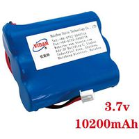 Rechargeable Lithium Ion Battery Pack - VIDAR 3.7V 10200mAh High Capacity Li-ion Battery Pack with JST PH2.54/2P Plug-in(Customizable) for Electronics,Toys,Lighting,Equipment