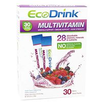 EcoDrink Complete Multivitamin Mix Drink. Berry Flavor - 30 Count Refill Pack (Bottle not included)