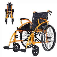 FC-LY 24 Inch Wide Folding Lightweight Manual Wheelchair,Wheelchair Lightweight Folding Transit Aluminium Travel Portable Chair