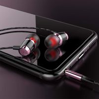 Almost Wired 3.5mm Earphone Noise Cancelling Music Headset with Mic Corded Headsets Earphone for Men Women in-Ear Earbuds Sports