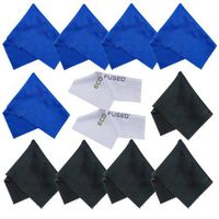 Eco-Fused Microfiber Cleaning Cloths- 12 Pack - Ideal for Cleaning Glasses, Spectacles, Camera Lenses, iPad, Tablets, Phones, iPhone, Android Phones, Laptops, LCD Screens and Other Delicate Surfaces