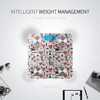 LYAOE Bluetooth Body Fat Scale Hearts Pattern Smart Wireless Scale with LCD Display Measuring Body Weight Bmi and Health Digital Scale