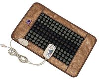 MediCrystal Far Infrared Flexible Mat - 32”L x 20”W - 126 Domed Stones - Natural Bian (Sibin Pumice) & Green Jade - Ceramic Tourmaline - Medium Heating FIR Pad - Negative Ions - FDA Reg Manufacturer