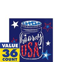Amscan 701950 Proud & True Beverage Napkins, One Size, Multicolor