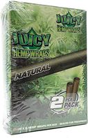 Juicy Pure Hemp Wraps - Sealed Display Box - 50 (25 x 2) Hemp Wraps per Box - (Natural)