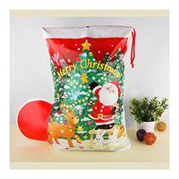 Mostbest 3Pcs Christmas Drawstring Gift Bags, Present Wrapping Bags, Goodie Bags for Birthday Christmas Party Favor Pouch