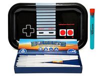 Bundle - 3 Items - Elements Pre Rolled Cones - King Size - 40 Pack with Rolling Paper Depot Rolling Tray and KewlTube (Controller)