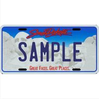 Custom Personalized Metal License Plate Your Name Your State - Choose from All 50 States (South Dakota, 6" x 12" Super Thick (.045"))