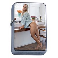 Latin Pin Up Girls Mexico Latina Flip Top Oil Lighter S12 Smoking Cigarette Smoker Includes Silver Case