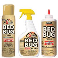 Harris 5 Minute Bed Bug Killer Value Bundle Kit - 32oz Liquid Spray, 16oz Foaming Aerosol, 8oz Bed Bug Powder