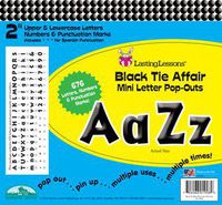 Barker Creek 2" Poster Letters & Bulletin Board Letter Pop-Outs, Black Tie Affair (LL-1905)