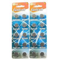 20 Eunicell AG13 A76 LR44 357 L1154 Button Cell 1.5V Battery Long Shelf Life 0% Mercury (Expire Date Marked)