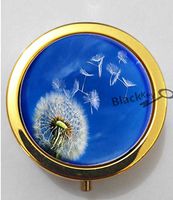 BlackKey Beautiful Dandelion Seed 3-Compartment Decorative Pocket Gift Box Case Organizer for Pill, Color 2 -1563