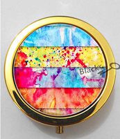 BlackKey Dip Dye Pattern 3-Compartment Decorative Pocket Gift Box Case Organizer for Pill, Color 2 -677