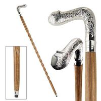 Design Toscano Animal Menagerie Chrome-Plated Walking Stick Collection: Cat