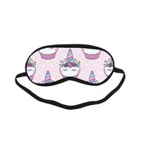 All Polyester Birthday Party Cake Cartoon Dessert Delicious Hand Drawn Design Sleeping Eye Masks&Blindfold by Simple Health with Elastic Strap&Headband for Adult Girls Kids and for Home Travel
