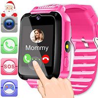 Kids Smart Watch Phone with Free SIM Card & 2Batteries for 3-12 Years Toddler Girls Boys with 1.44'' HD Touch Screen 2 Way Call Camera SOS Clock Game Flashlight Electronic Learning Toy for Classroom