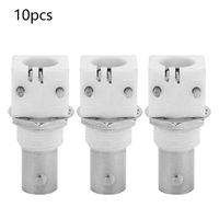 10Pcs BNC Female Right Angle Solder PCB Mount with Nut Bulkhead Connector Plastic Type White PC Board BNC Socket BNC Monitoring Video Connector 2P BNCQ9 Adapter for CCTV Systems
