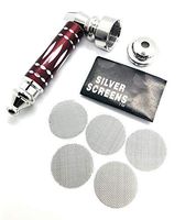 Premium Personalized Tube with Stainless Steel Screen Filters (Red)