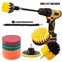Drill Brush Attachment Set Scouring Pads Power Scrubber Brush Scrub Pads Cleaning Kit-All Purpose Cleaner for Bathroom Surfaces, Grout, Floor, Tub, Shower, Tile, Corners