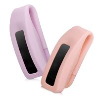 kwmobile 2X Clip Holders for Fitbit Inspire/Inspire HR - Fitness Tracker Clip-On Holder Replacement Set - Pastel Purple/Dusty Pink