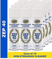 Zep 40 Non-Streaking Multi-Surface Cleaner Aerosol 14401 (Case of 12) Heavy Duty Foaming Action
