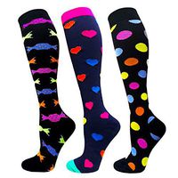 Compression Socks For Women Men 20-30mmHg-Best Medical, Nursing, Travel & Flight Socks (Small/Medium, Owl)