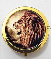 BlackKey Animal Lion 3-Compartment Decorative Pocket Gift Box Case Organizer for Pill, Color 2 -1838