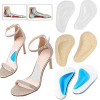 3Pairs Arch Support,Soft Gel Insole Pads,High Heel Inserts Reusable Arch Cushions Best for Plantar Fasciitis and Flat Feet,Arch Pain Relief, for Men and Women