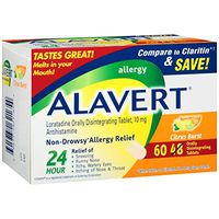 Alavert 24 Hour Orally Disintegrating Tablets Citrus Burst 60 Tablets (Pack of 3)