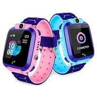 Kids Waterproof Smart Watch Phone, LBS/GPS Tracker Touchscreen Smartwatch Games SOS Alarm Clock Camera Smart Watch Christmas Birthday Gifts for School Boy Girls