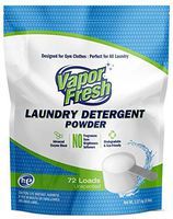 Vapor Fresh Laundry Detergent Powder - Free and Clear - Ideal for Gym Clothes and Active Wear - 72 Loads - Unscented - HE Safe (5 Pounds)