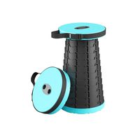 Viya Retractable Folding Stool for Camping Travel Small Portable Lightweight Collapsable Foldable Seat Chair for Fishing BBQ Outdoors Indoors Kitchen Load 250lbs (Mint Green)