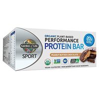 Garden of Life Organic Sport Protein Bar, Vegan, Peanut Butter Chocolate,12 Count