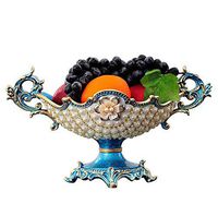 Bowl Fruit Plate, European Creative Fruit Plate American Style Living Room Coffee Table Retro Home High-End Decorative Ornaments Key Storage Tray Hotel tableware home noodles boiled fish soup bowl