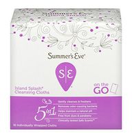 Summer's Eve Cleansing Cloths | Island Splash|16 Count | Pack of 12 | pH-Balanced, Dermatologist & Gynecologist Tested