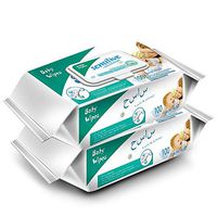 Wet Wipes for Adult Baby Alcohol Free Cleaning Wet Tissue Towels, Made for Bathroom, Body, Baby, Feet and Face. Suitable for Sensitive Skin.(2 Pack, Total 200 Pcs) (2 Pack)